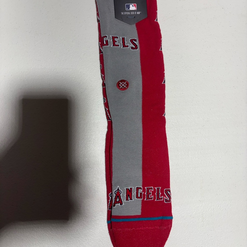 Stance Red and Gray Athletic Socks